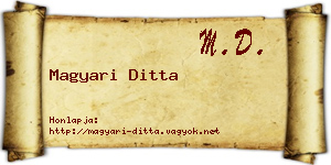 Magyari Ditta névjegykártya